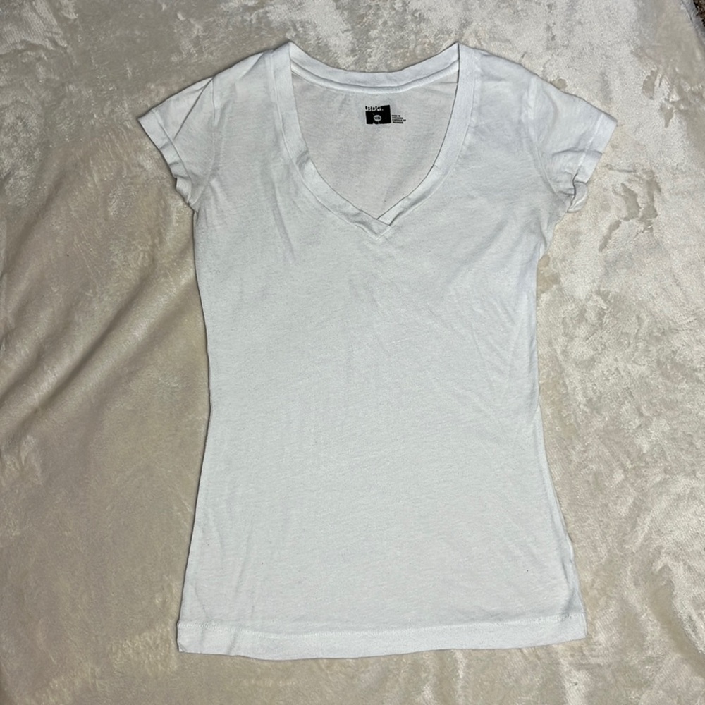 3 BDG V-Neck Tees (Olive Green, Teal Blue and White) - Picture 2 of 9